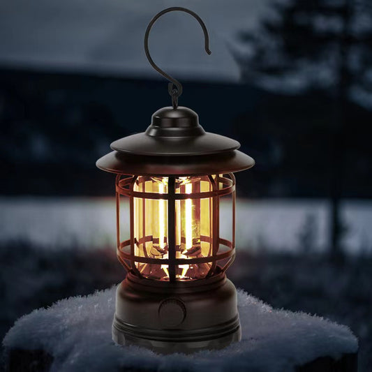 This retro lantern is a must-have for camping and exploring! It's rechargeable, multi-functional, and has an eye-catching design - perfect for making a statement. Enjoy safe and cool illumination any time, anywhere.