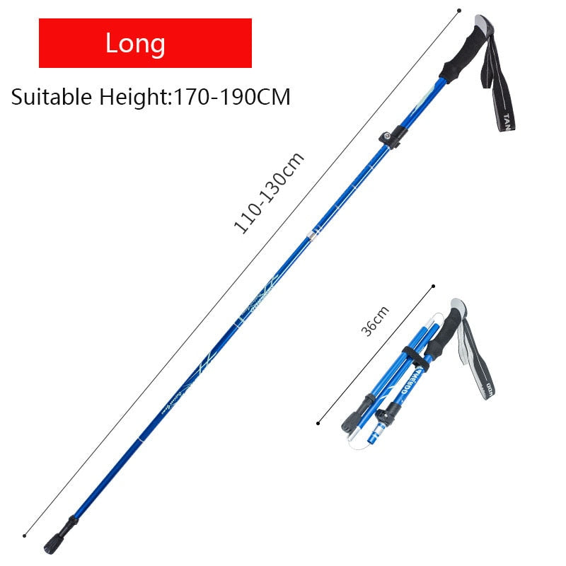 Experience stability and comfort on every step with the Ultralight Anti-Shock Telescopic Walking Stick. Designed to reduce impact and absorb shocks, this walking stick eases strain on your joints during long walks or hikes.