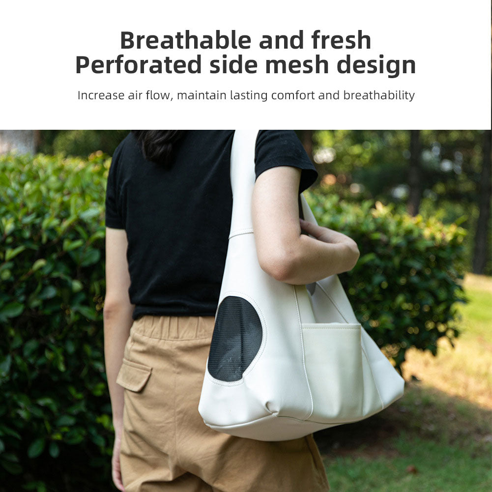 Bring your furry friend along for the ride with this comfortable, lightweight pet bag. The large size and adjustable shoulder strap make it easy to carry, making traveling with your pet a breeze.