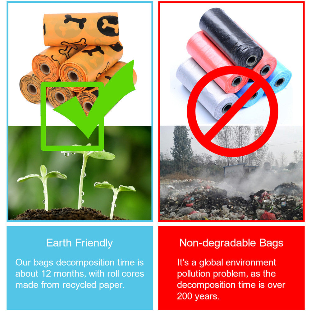 Eco-conscious and convenient, our Bulk Degradable Pet Poop Bags are the perfect solution for pet waste cleanup. Made with biodegradable materials, they are not only better for the environment but also easy to use and dispose of.
