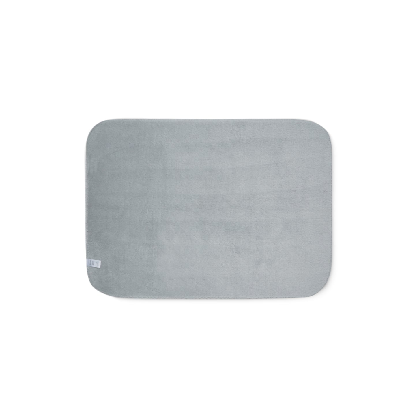 Gray rectangular bath mat on a white background