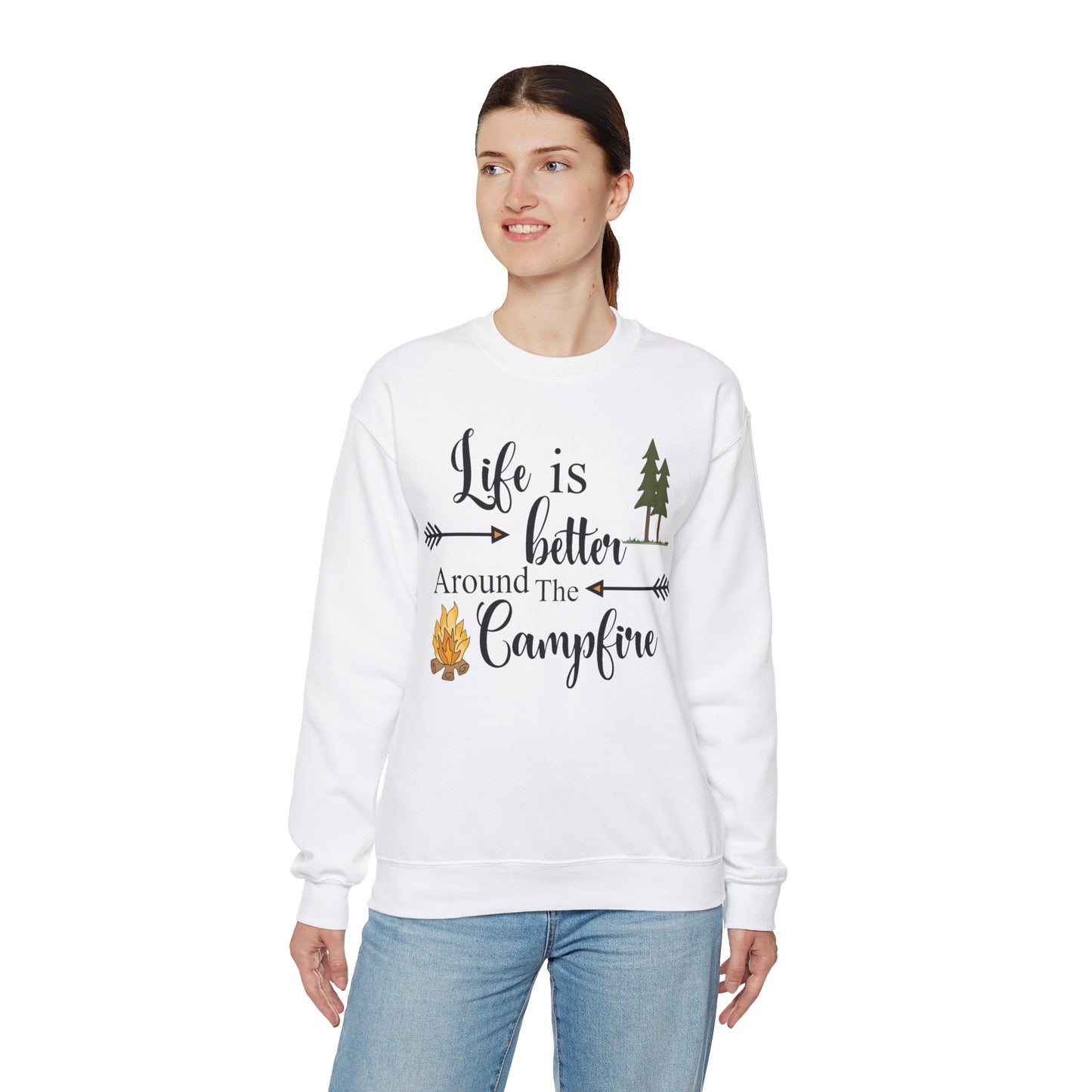 Life is Better Around the Campfire - Unisex Heavy Blend™ Crewneck Sweatshirt