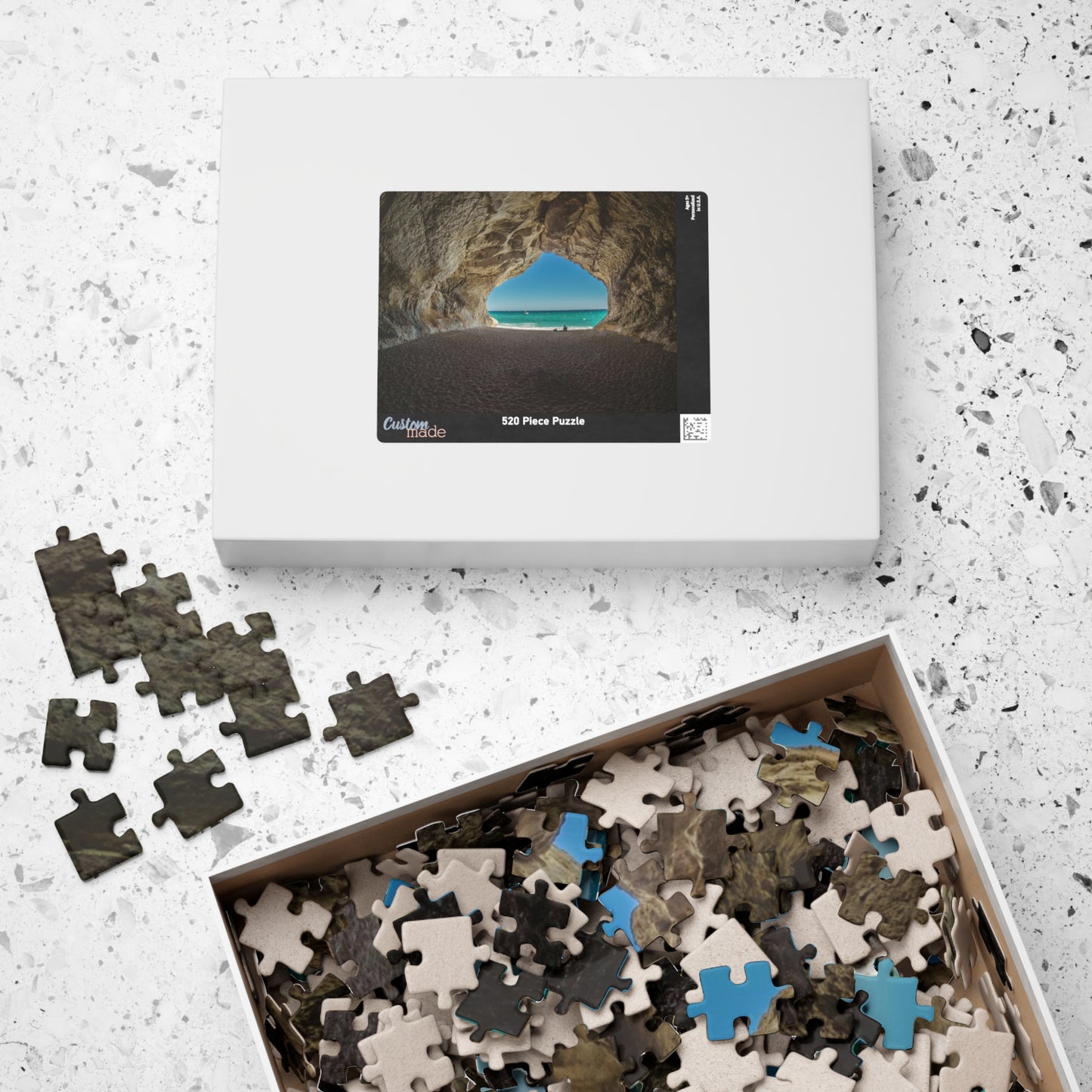 Unleash your inner adventurer with our Cave At The Beach puzzle! This quirky puzzle features 110 to 1014 pieces that will challenge and entertain you for hours. Escape to the beach and get lost in the beautiful and mysterious cave depicted in this puzzle.