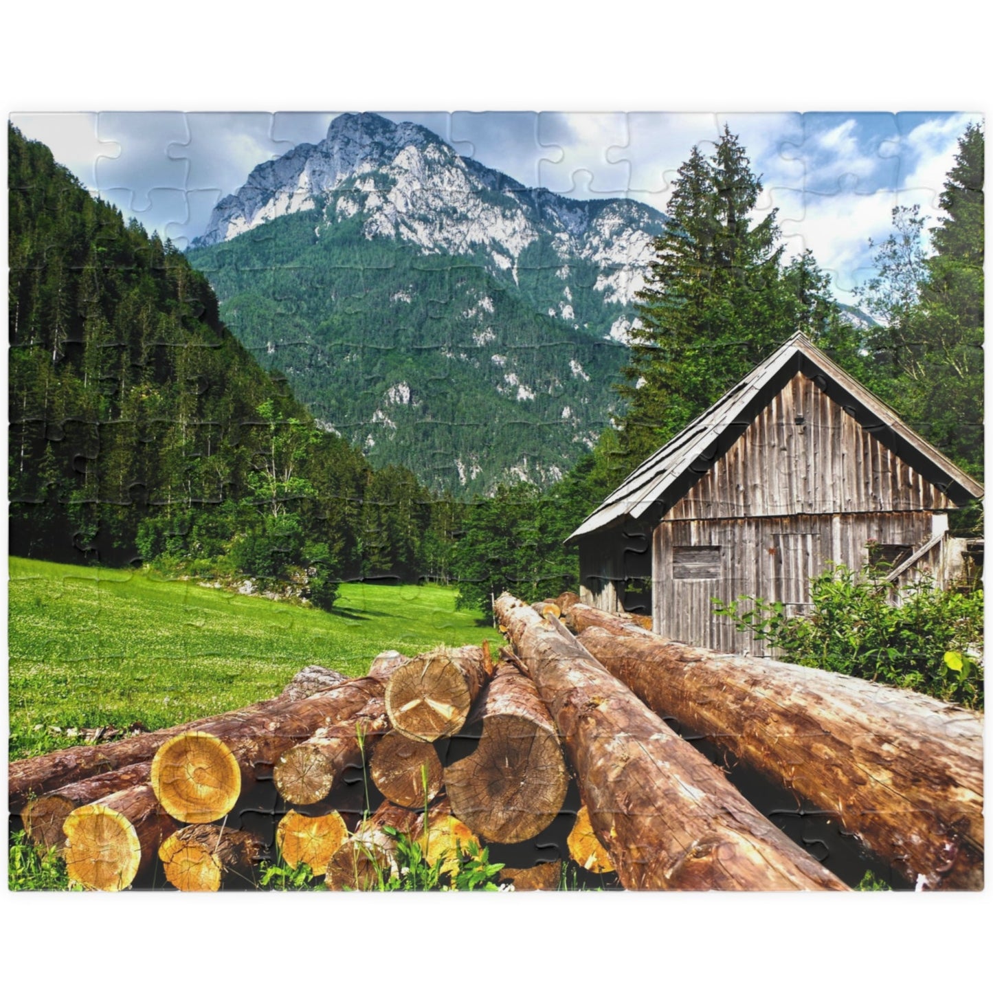 Experience the joys of the great outdoors with our Wood Cabin Mountains Puzzle. With 110-1014 pieces, this puzzle features a cozy wood cabin set against a stunning mountain backdrop. Made from high-quality materials, this puzzle is a perfect addition to any puzzle enthusiast's collection.