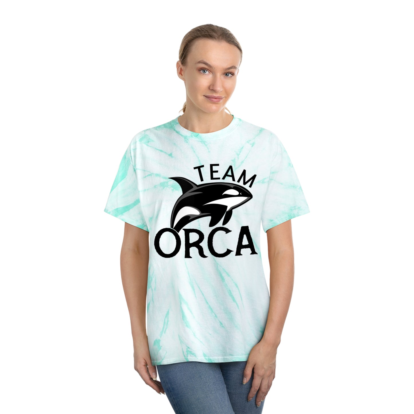 Get your groovy mojo back with this custom Team Orca tie-dye tee shirt. For stylish, laid-back appearances, this t-shirt is made with 100% pre-shrunk cotton for total softness, and features a cyclone pattern straight from the 60s.