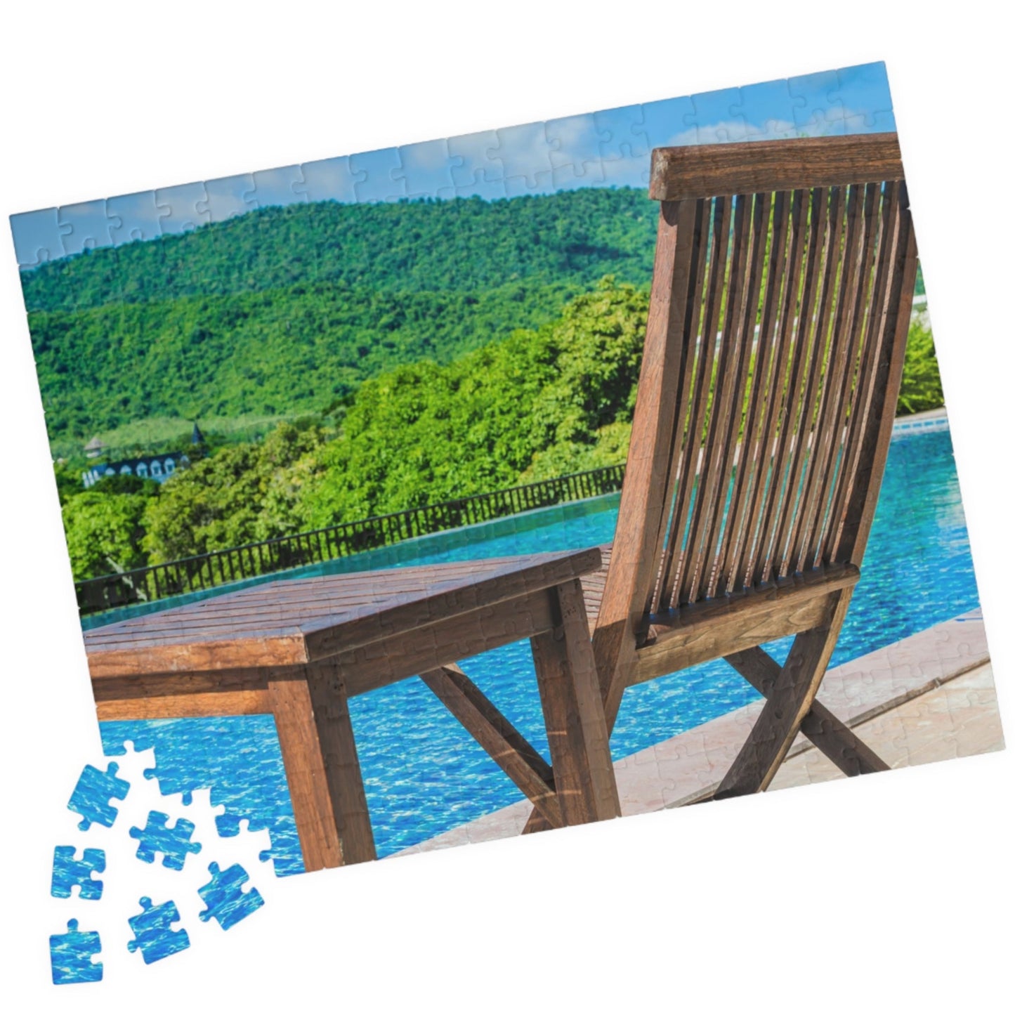 Sit back, relax, and puzzle your day away with our Sitting Around The Pool Puzzle. With 110 to 1014 pieces, this puzzle will keep you entertained for hours. Perfect for a lazy day by the pool or a fun night in, this puzzle is a must-have for any puzzle-lover!