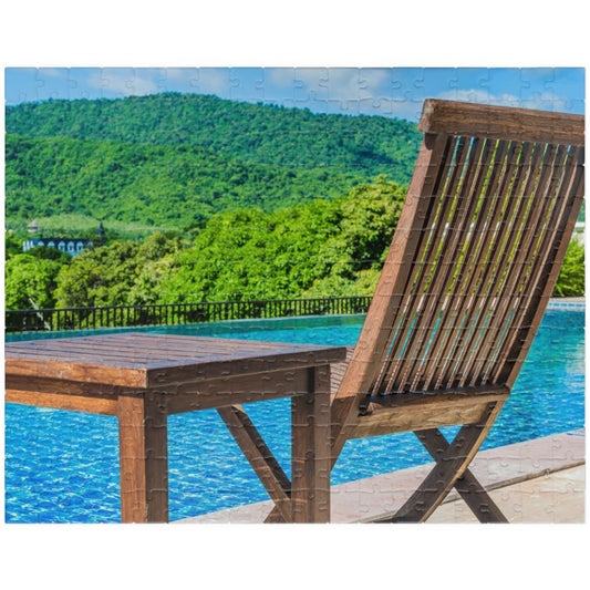 Sit back, relax, and puzzle your day away with our Sitting Around The Pool Puzzle. With 110 to 1014 pieces, this puzzle will keep you entertained for hours. Perfect for a lazy day by the pool or a fun night in, this puzzle is a must-have for any puzzle-lover!