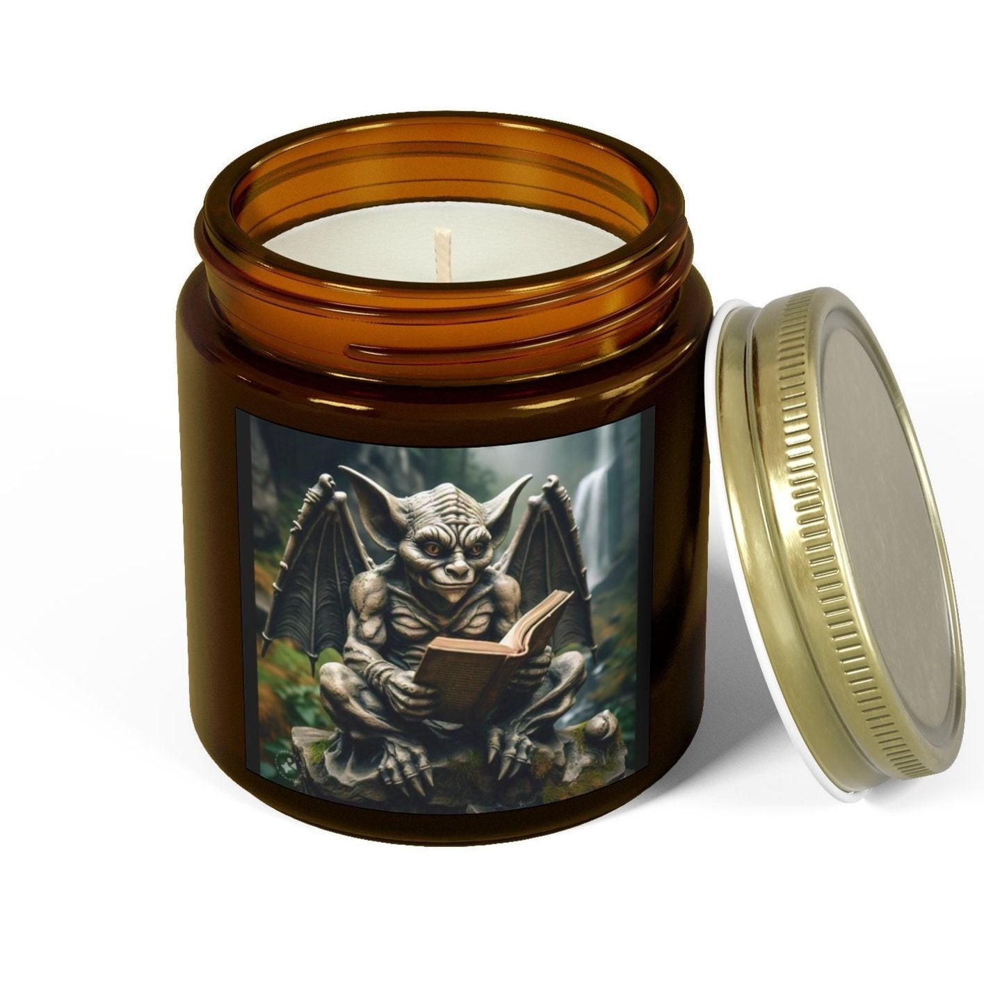 Transform your reading space into a cozy oasis with our Reading Gargoyle Scented Candles. Available in 4oz and 9oz, each candle features a unique scent that will enhance your reading experience and create a relaxing atmosphere.
