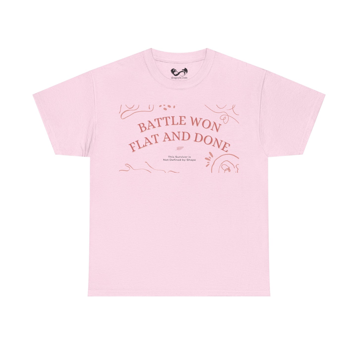 The Battle Won, Flat and Done Heavy Cotton Tee is the ultimate combination of style and comfort. Made with high-quality heavy cotton, this tee is durable and soft to the touch. Perfect for everyday wear or a night out, you'll always feel confident and ready to take on the day in this stylish tee.