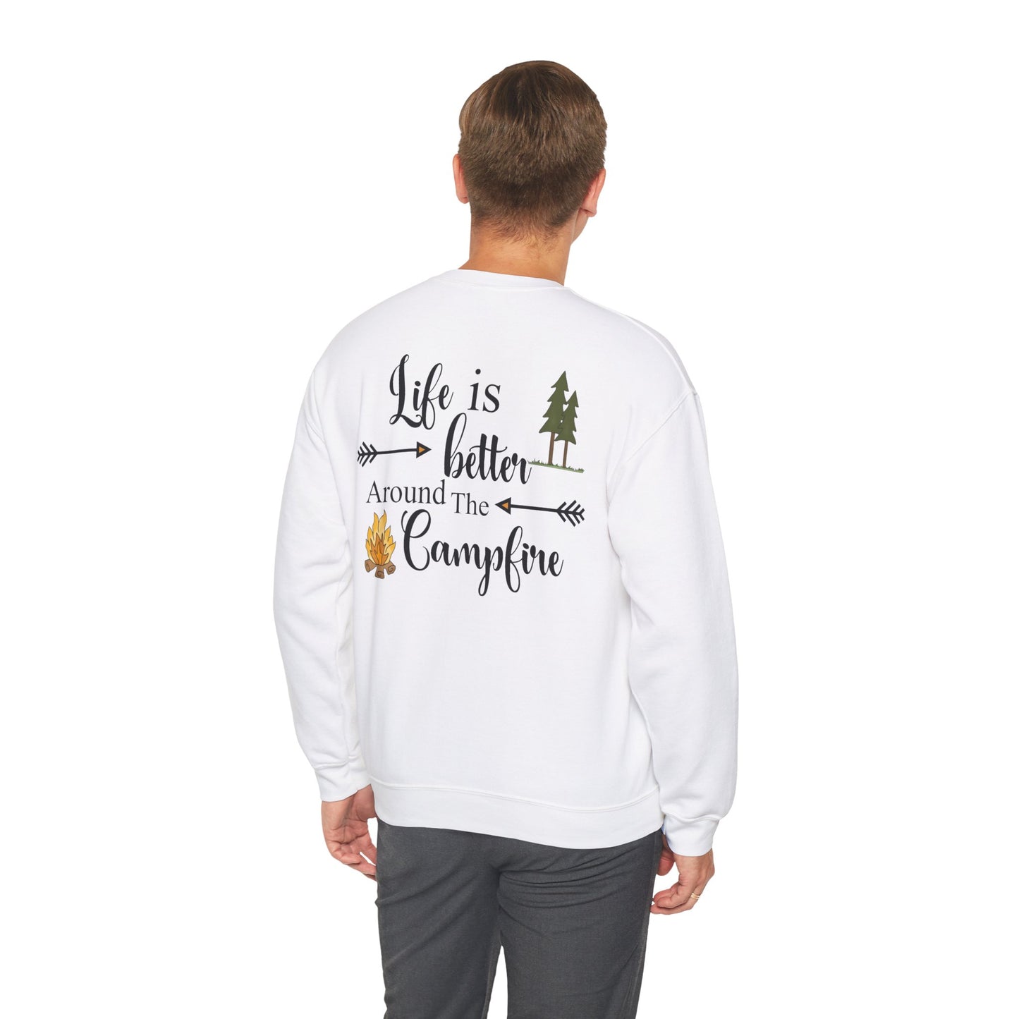 Life is Better Around the Campfire - Unisex Heavy Blend™ Crewneck Sweatshirt