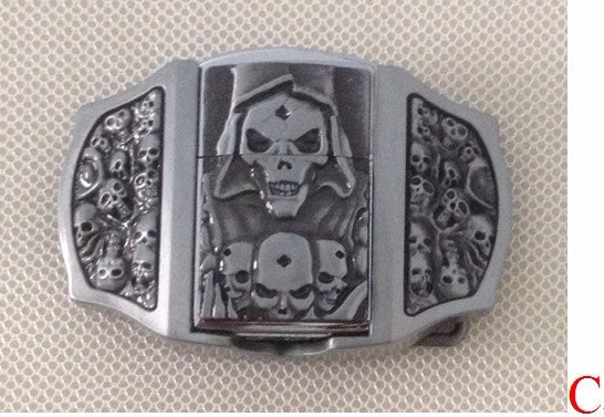 Make a bold, visually striking statement with this 3D Ghost Head Lighter Belt Buckle. With its edgy, 3D design, you'll be the center of attention wherever you go. Light up the night with this stunning accessory!