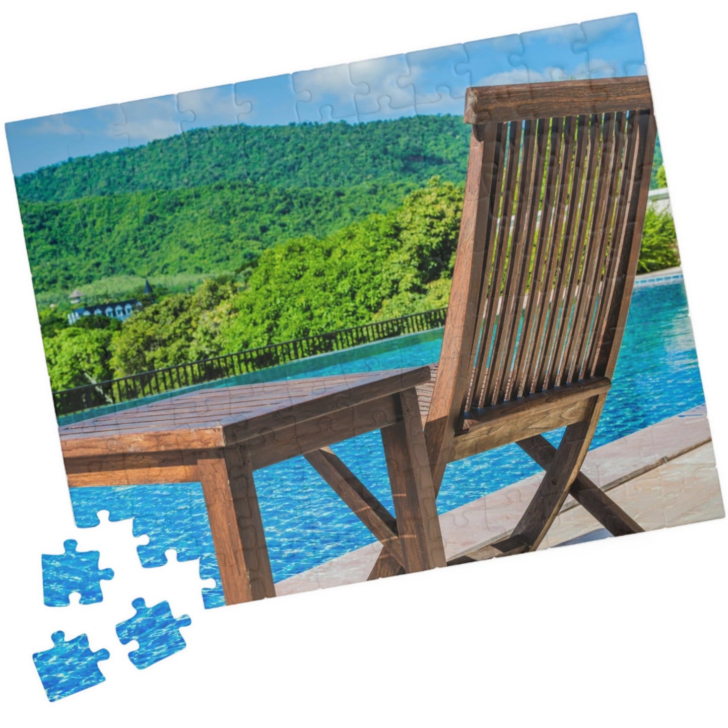 Sit back, relax, and puzzle your day away with our Sitting Around The Pool Puzzle. With 110 to 1014 pieces, this puzzle will keep you entertained for hours. Perfect for a lazy day by the pool or a fun night in, this puzzle is a must-have for any puzzle-lover!