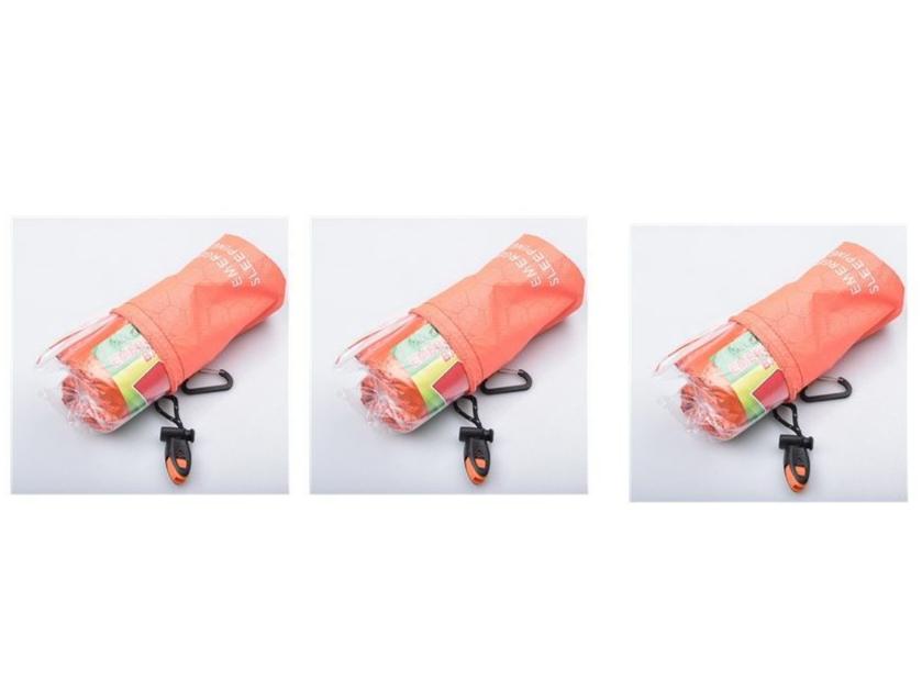 Stay prepared for unexpected outdoor situations with the Aluminum Film Emergency Sleeping Bag & Reflective Tent. Made with durable aluminum film, this product is designed to provide warmth and shelter in emergency situations.
