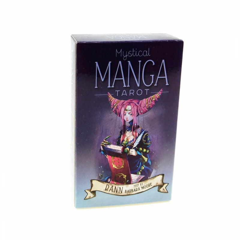 Mystical Manga Tarot card box with illustrated character on a white background