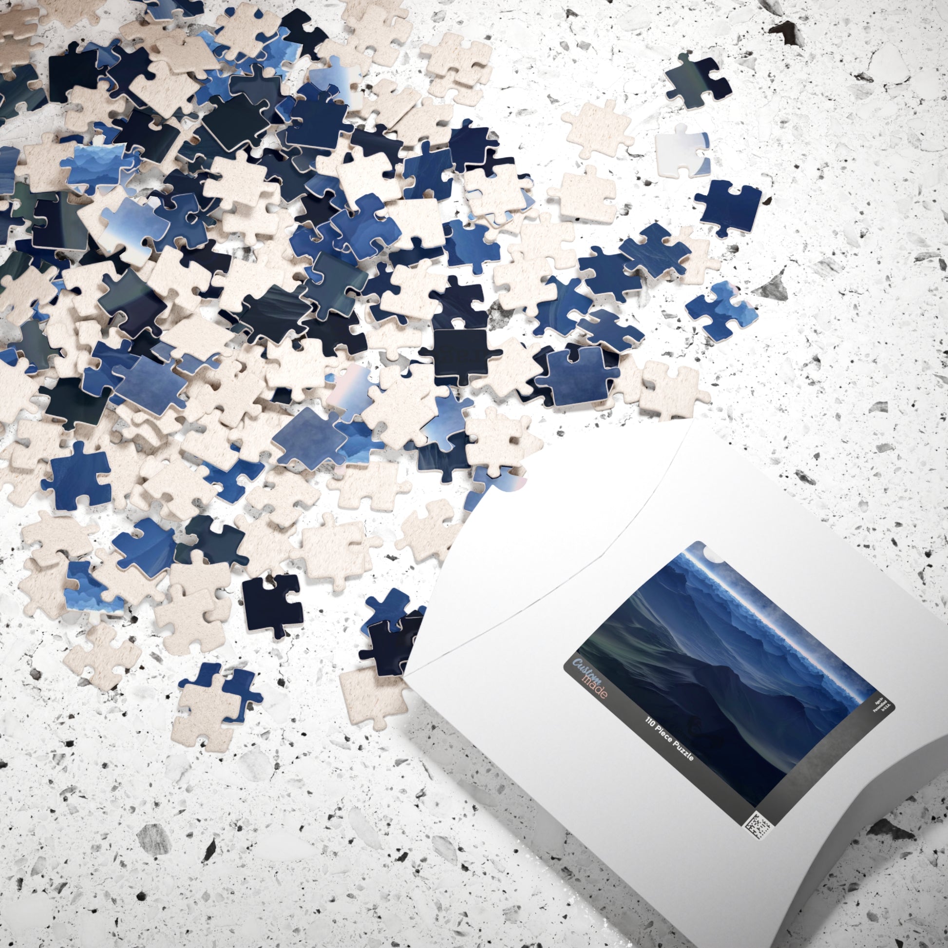 Experience the beauty of the night sky with our Blue Moon Landscape Puzzle. With 110 to 1014 pieces, this puzzle will challenge and delight any puzzle enthusiast. Piece together a stunning landscape with a breathtaking blue moon as the centerpiece.