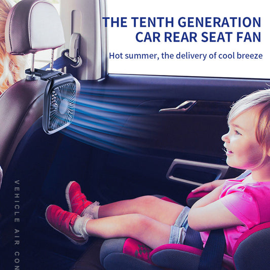 The Quiet Rear Seat Fan features a rechargeable battery and quiet motor that won't distract you while driving. Enjoy a comfortable ride on your road trips! Keep those back seat passengers cool during that sizzling hot summer heat.