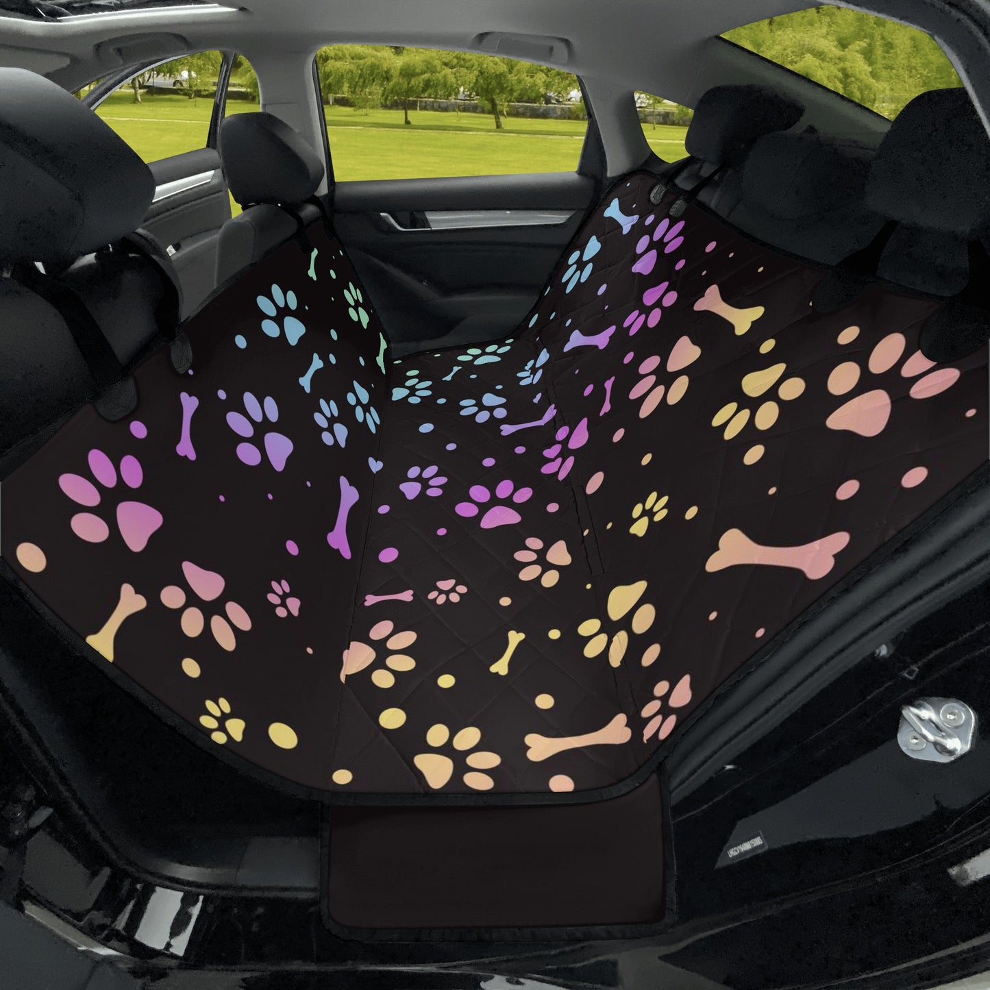 Travel in style with your furry best friend with our Colorful Car Dog Seat Covers! These seat covers will keep the backseat clean and dog hair-free, so you won't have any doggone worries as you hit the road.