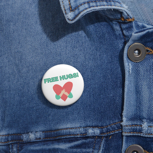 Spread warmth and kindness effortlessly with these Free Hugs Pin Buttons. Perfect for brightening someone's day, they offer a simple way to invite connection and comfort.