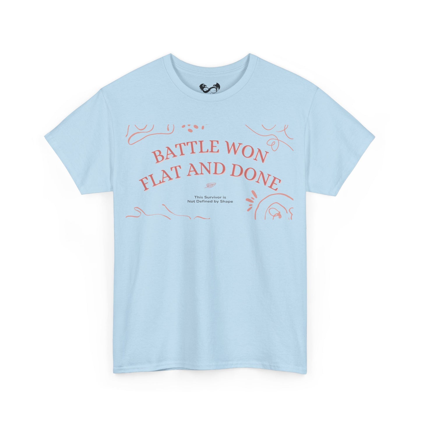 The Battle Won, Flat and Done Heavy Cotton Tee is the ultimate combination of style and comfort. Made with high-quality heavy cotton, this tee is durable and soft to the touch. Perfect for everyday wear or a night out, you'll always feel confident and ready to take on the day in this stylish tee.