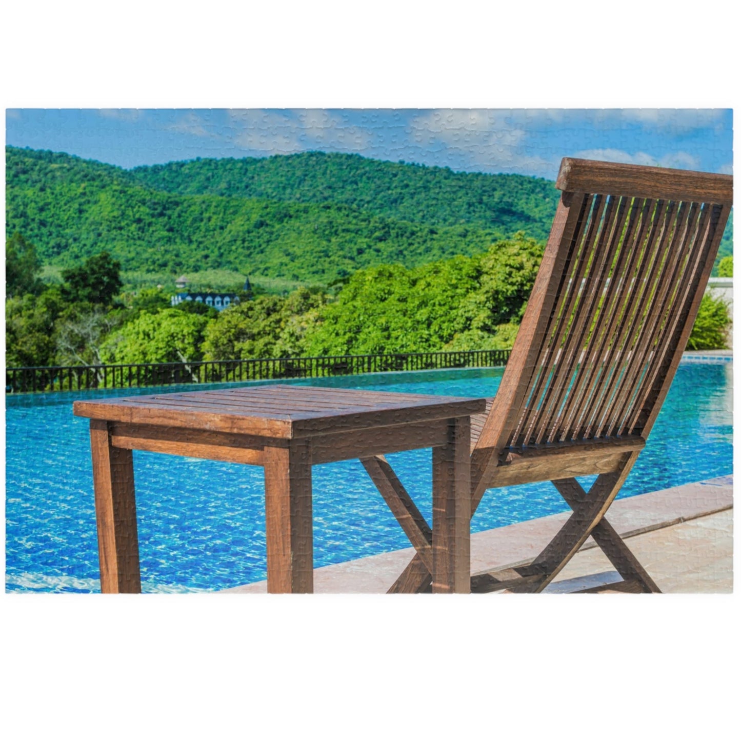 Sit back, relax, and puzzle your day away with our Sitting Around The Pool Puzzle. With 110 to 1014 pieces, this puzzle will keep you entertained for hours. Perfect for a lazy day by the pool or a fun night in, this puzzle is a must-have for any puzzle-lover!