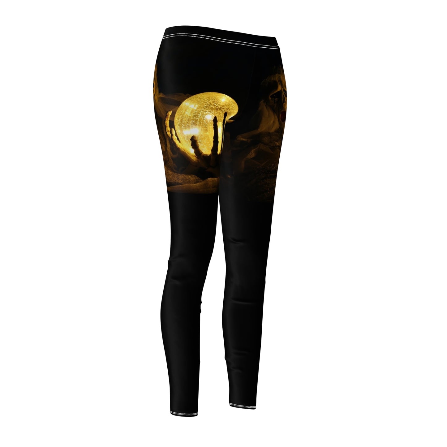 These Halloween Skeleton leggings make a great statement piece for your wardrobe. Made from a lightweight, breathable fabric, they're comfortable and perfect for any outdoor activity or staying in and watching horror movies.