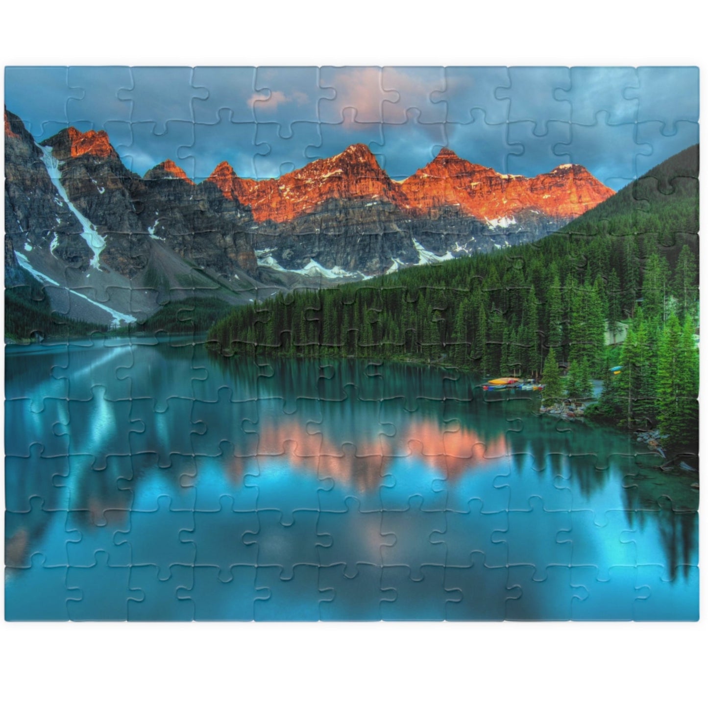 Discover the breathtaking beauty of nature with our Majestic Mountain Reflection Lake Puzzle. Create a stunning masterpiece with 110 to 1014 pieces, capturing the majestic mountains and peaceful reflection of the lake. A perfect blend of art and entertainment, this puzzle is sure to provide hours of relaxation and satisfaction.