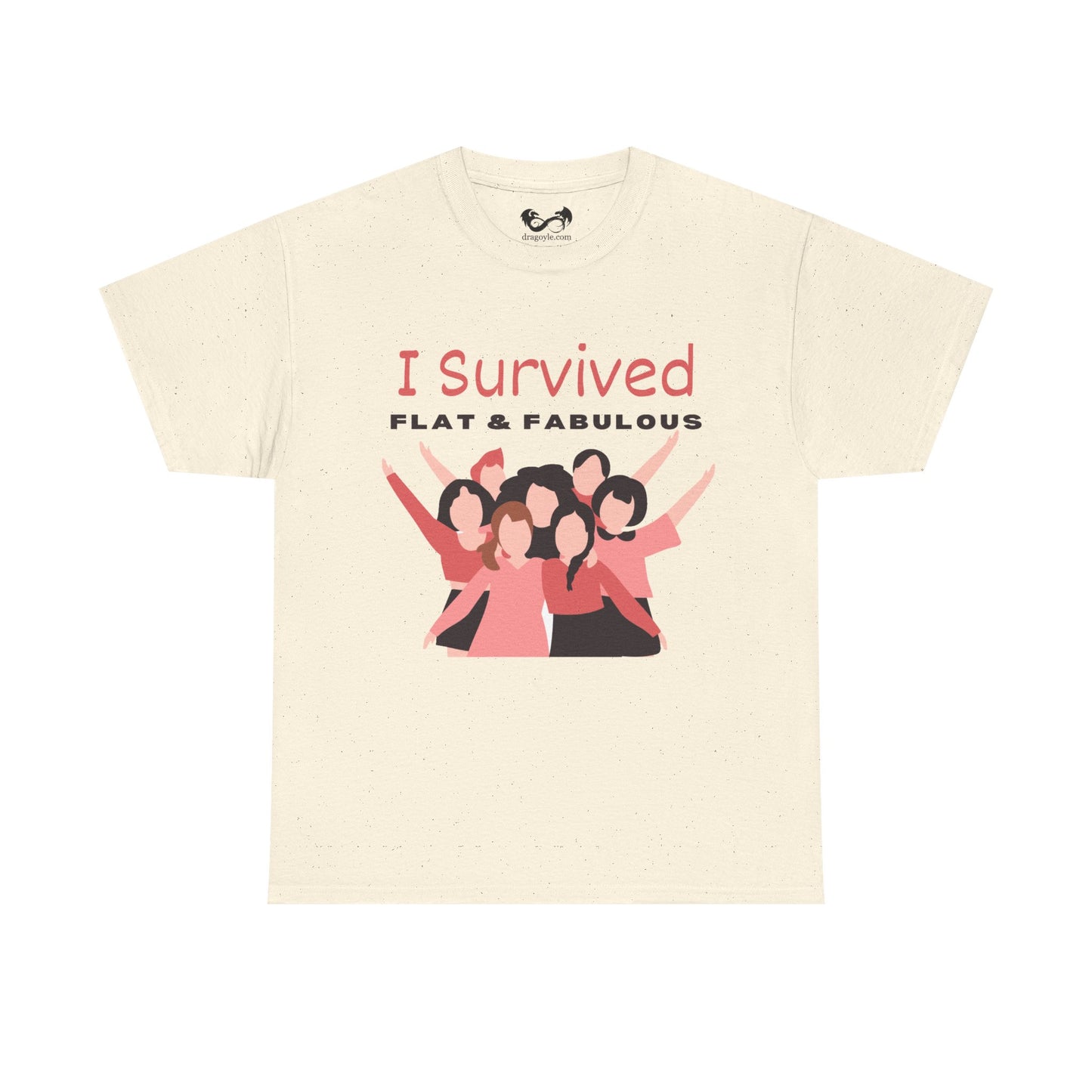 Be proud of your mastectomy journey with our "I Survived Flat & Fabulous" tee. Made with heavy cotton, it's comfortable and durable for everyday wear. Show off your strength and celebrate your unique body. Choose confidence and comfort, with our original designed tee.