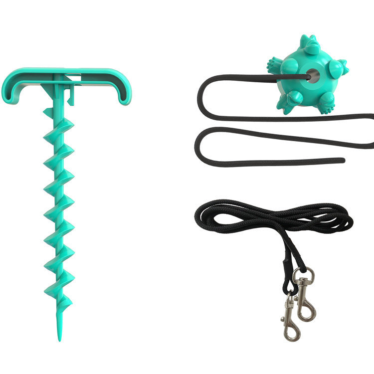 Ensure your furry friend stays safe and entertained with our Dog Stake, Leash and Toy set. Our durable stake keeps your dog secure while the leash allows for controlled walks. The included toy provides mental and physical stimulation, promoting a healthy and happy pup.