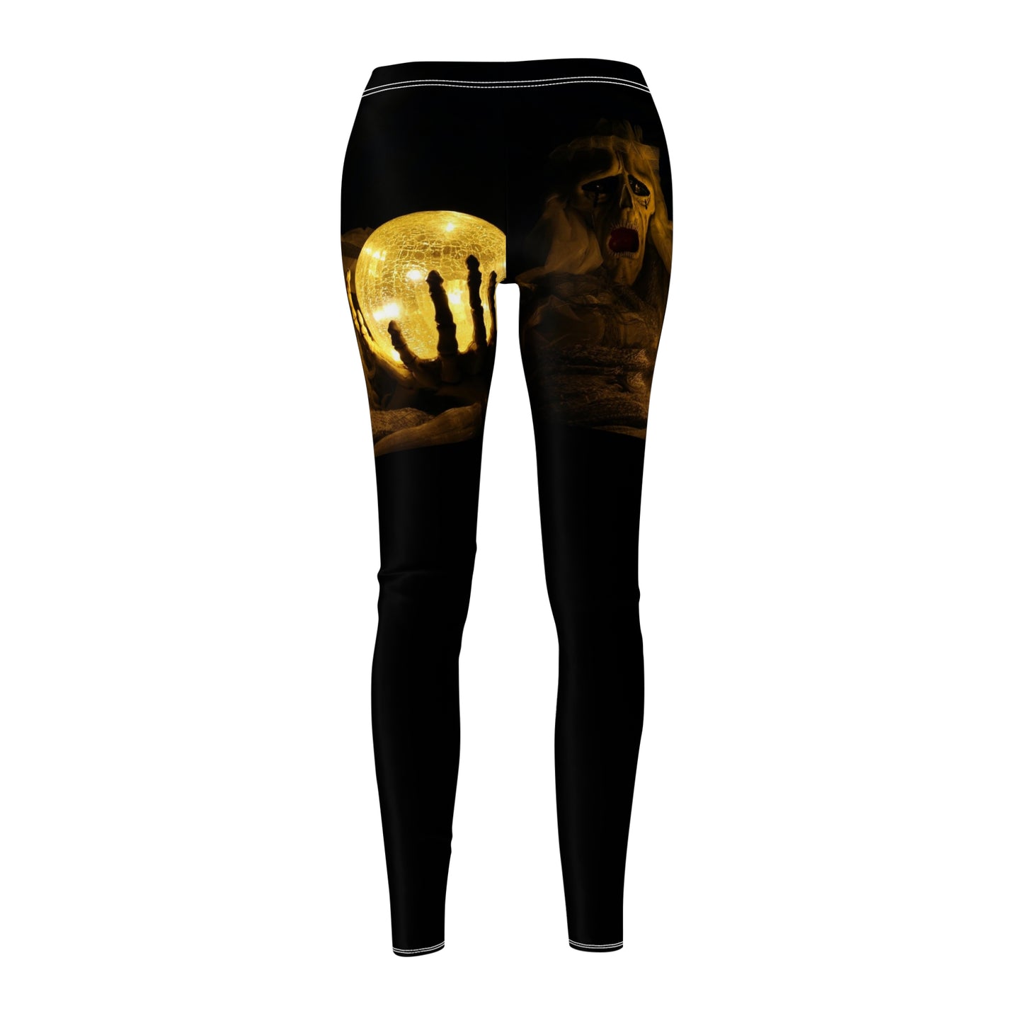 These Halloween Skeleton leggings make a great statement piece for your wardrobe. Made from a lightweight, breathable fabric, they're comfortable and perfect for any outdoor activity or staying in and watching horror movies.