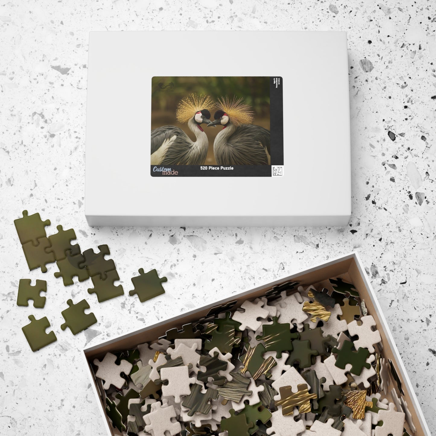 Discover the beauty of East Africa with our Crowned Crane Puzzle! Featuring 110 to 1014 pieces, this puzzle showcases the stunning East African Crowned Crane in all its glory. Piece by piece, you'll be amazed by the intricate details and vibrant colors of this majestic bird. Perfect for puzzle enthusiasts and nature lovers alike!