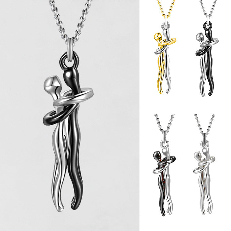 Give the gift of love this Valentine's Day with our Lovers Hugging Clavicle Necklaces! These unique necklaces represent the powerful love between two people and are the perfect token of affection for your special someone. Show your passion and devotion with this heartfelt gift.