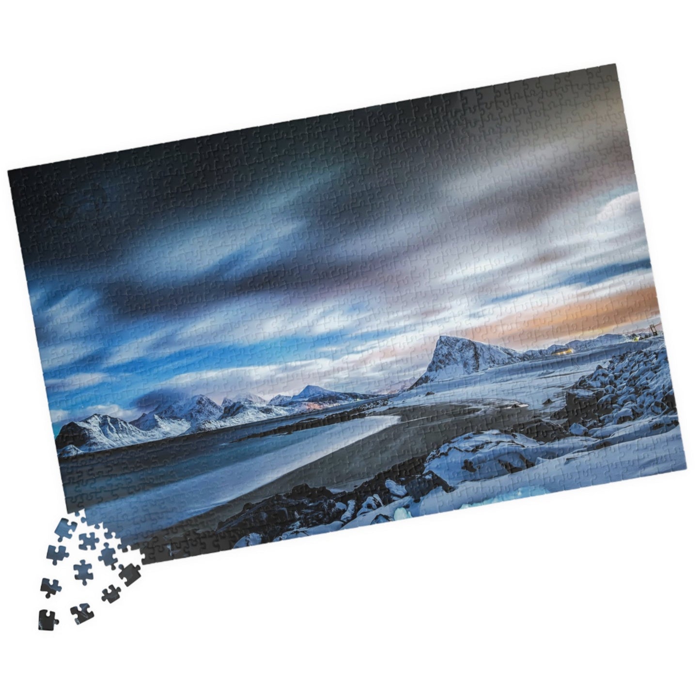 Indulge in the ultimate luxury with our Frozen Mountain Lake Puzzle. With 110 to 1014 pieces, this puzzle features a breathtaking mountain lake scene that will transport you to a serene world of nature. Perfect for challenging your mind and creating a stunning piece of art.
