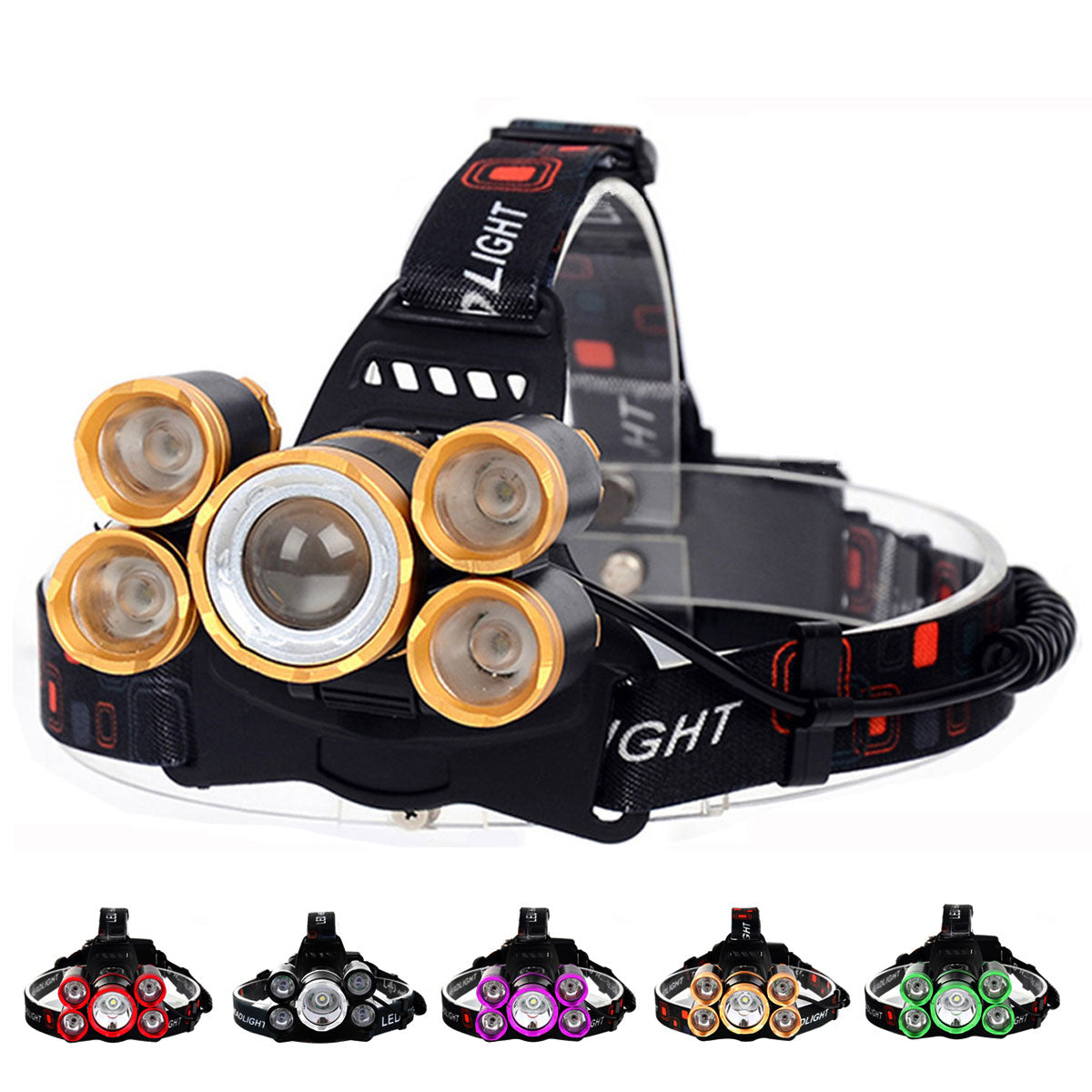Be prepared for any situation with this powerful LED rechargeable 5-bulb headlamp. Harness up to 5 hours of continuous light and prepare for any dark situation with confidence. Enjoy a bright, wide-beam illumination that goes wherever you go, making it perfect for outdoor activities.