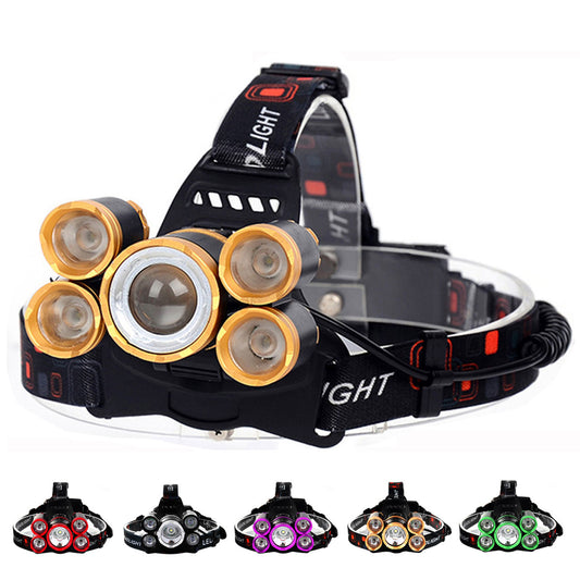 Be prepared for any situation with this powerful LED rechargeable 5-bulb headlamp. Harness up to 5 hours of continuous light and prepare for any dark situation with confidence. Enjoy a bright, wide-beam illumination that goes wherever you go, making it perfect for outdoor activities.