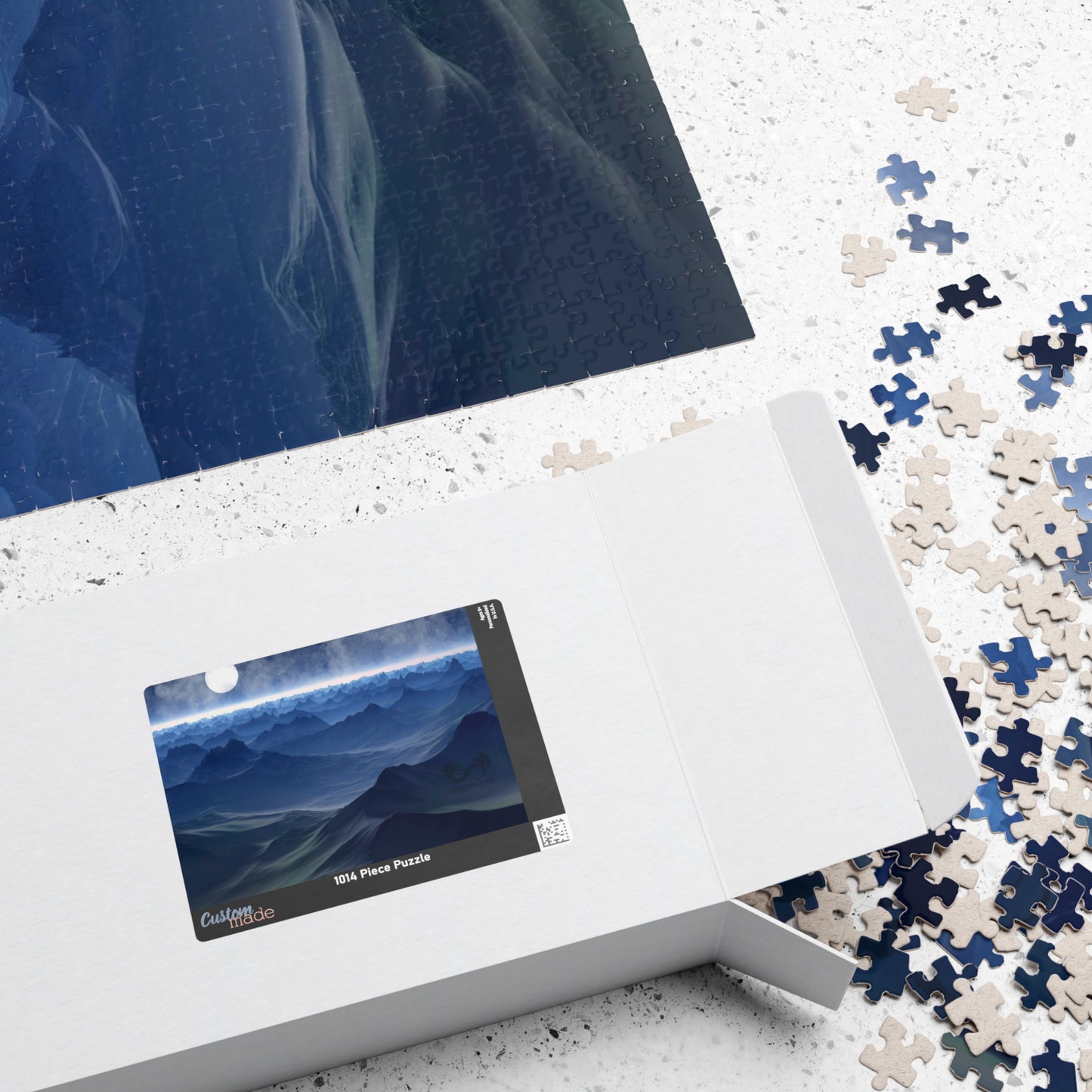 Experience the beauty of the night sky with our Blue Moon Landscape Puzzle. With 110 to 1014 pieces, this puzzle will challenge and delight any puzzle enthusiast. Piece together a stunning landscape with a breathtaking blue moon as the centerpiece.