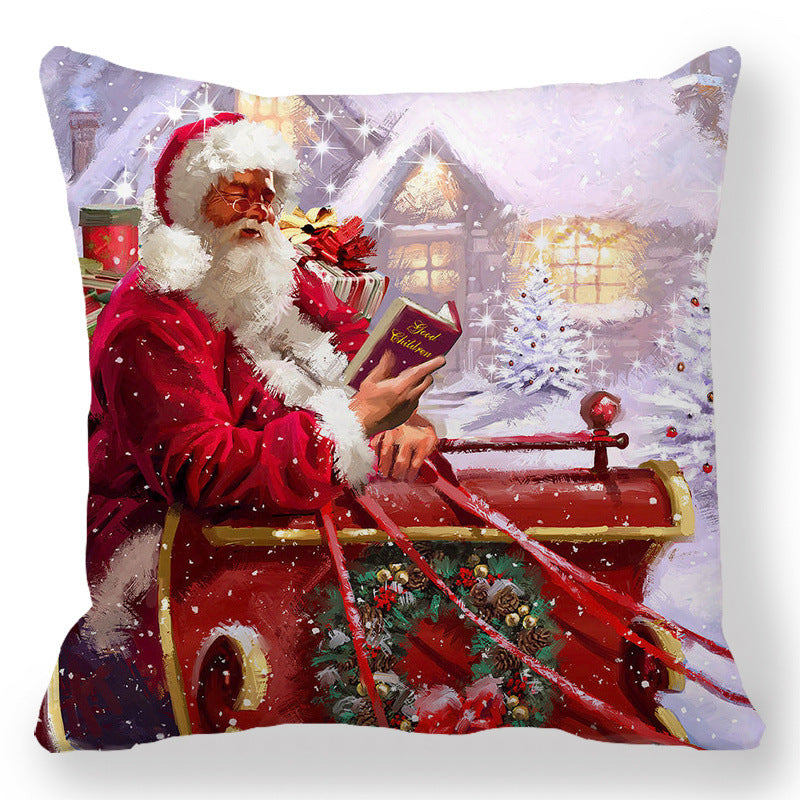 817b6f3543b0e18841548c89437eec7c Transform your living space into a luxurious holiday wonderland with our Christmas Oil painting Peach Skin Plush Pillowcase. Made from premium materials, this pillowcase features a stunning oil painting design that adds an elegant touch to any room.