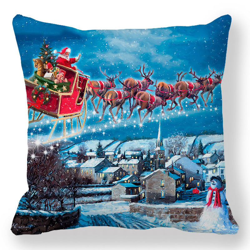 f9c456770c35def6e62e133d79ad4edc Transform your living space into a luxurious holiday wonderland with our Christmas Oil painting Peach Skin Plush Pillowcase. Made from premium materials, this pillowcase features a stunning oil painting design that adds an elegant touch to any room.