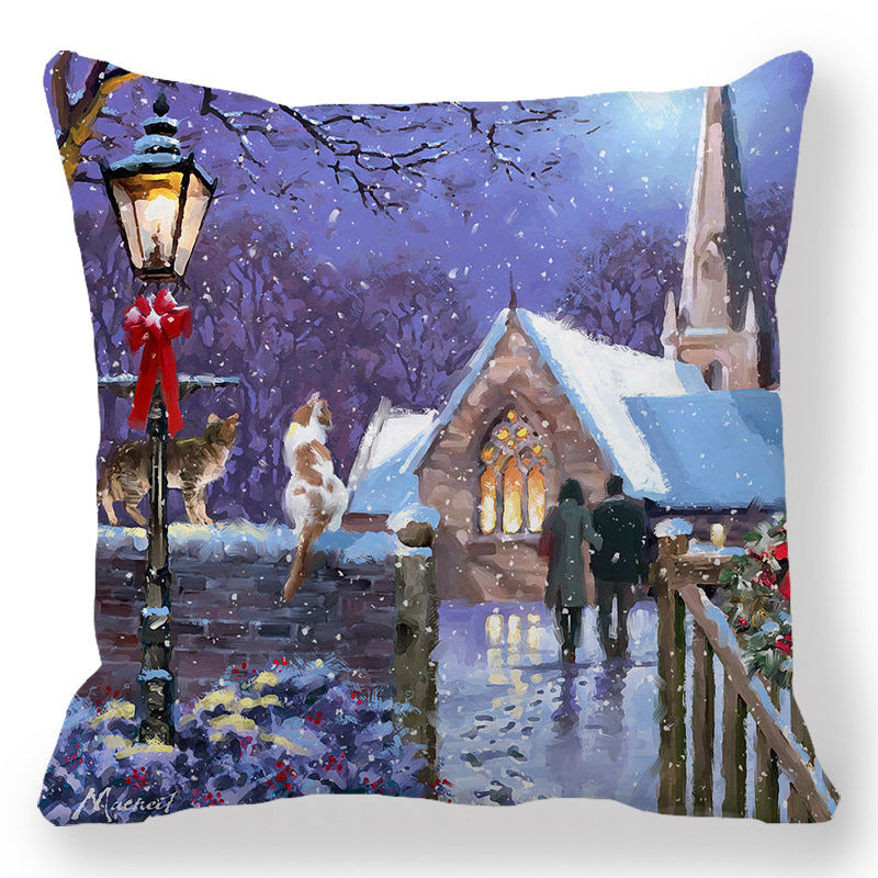 6bc2dbb8f0e39f50ef0e1cf473f8e737 Transform your living space into a luxurious holiday wonderland with our Christmas Oil painting Peach Skin Plush Pillowcase. Made from premium materials, this pillowcase features a stunning oil painting design that adds an elegant touch to any room.