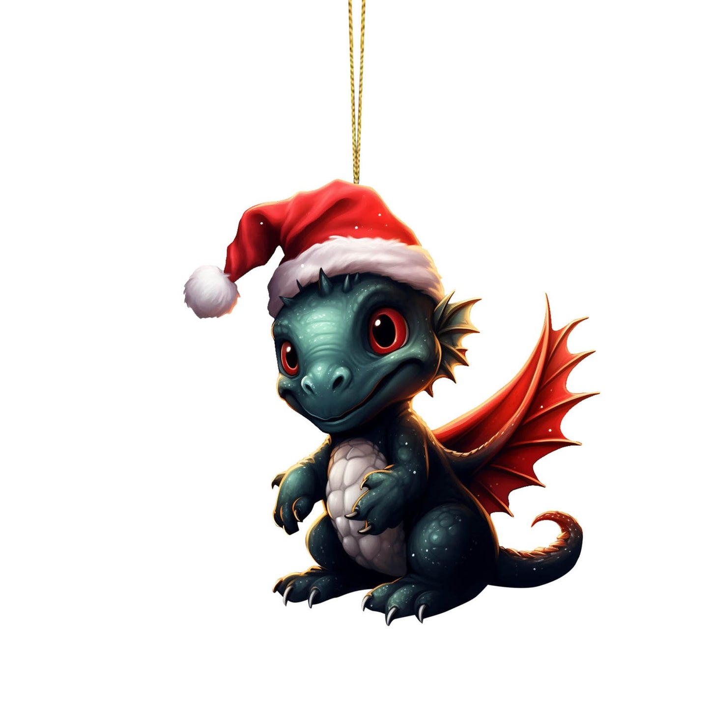 c6d459153b13aaf782bc68138109dd96 Unleash some holiday magic with our Dragon 2D Flat Christmas Pendant! This quirky pendant brings a touch of playfulness to your Christmas spirit. Perfect for those who don't take themselves too seriously. Show off your unique style with this fun and festive accessory.