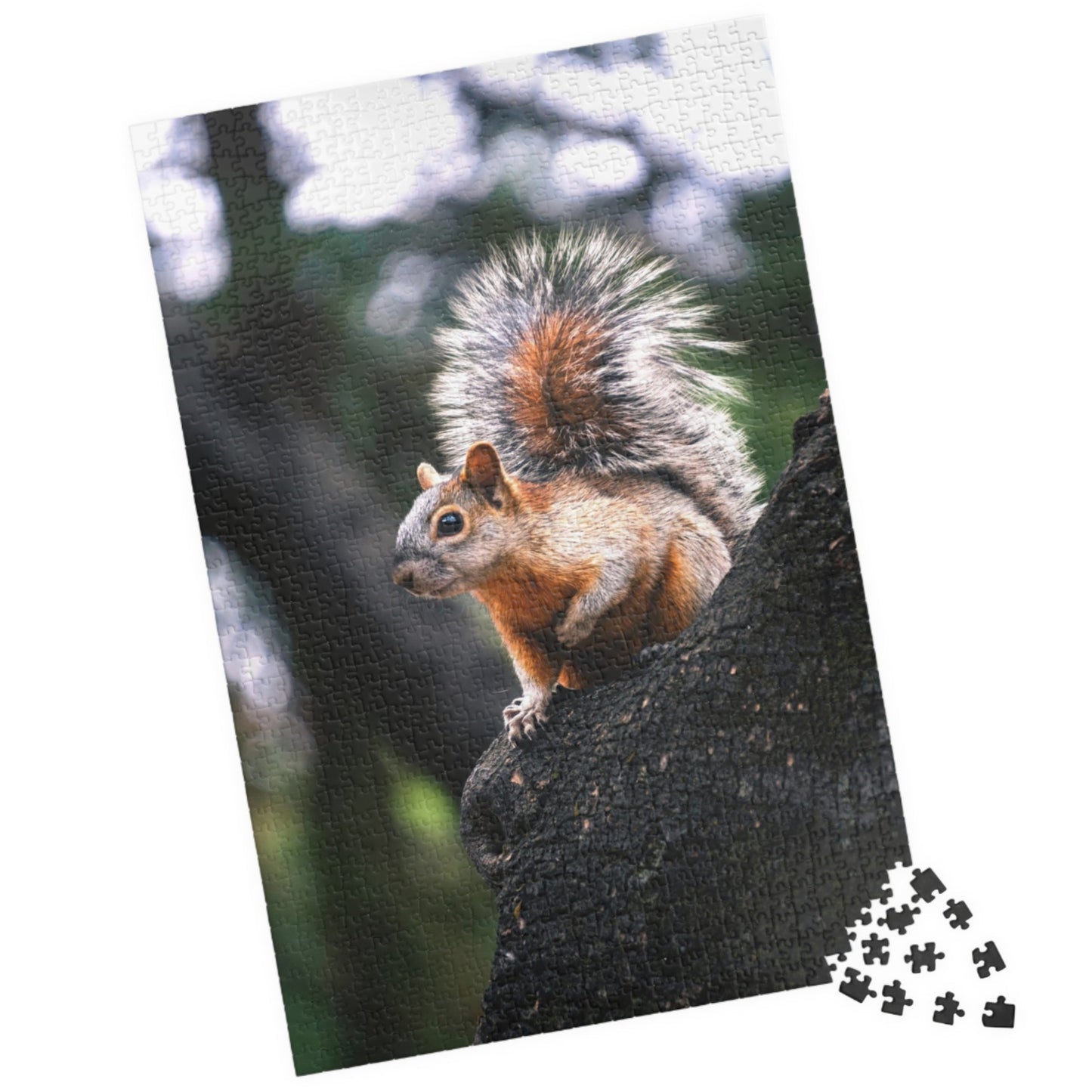 Get lost in nature with this playful Squirrel in The Park puzzle. With 110-1014 pieces, it's the perfect challenge for a lazy afternoon. Piece together this cute critter and enhance your puzzle skills.