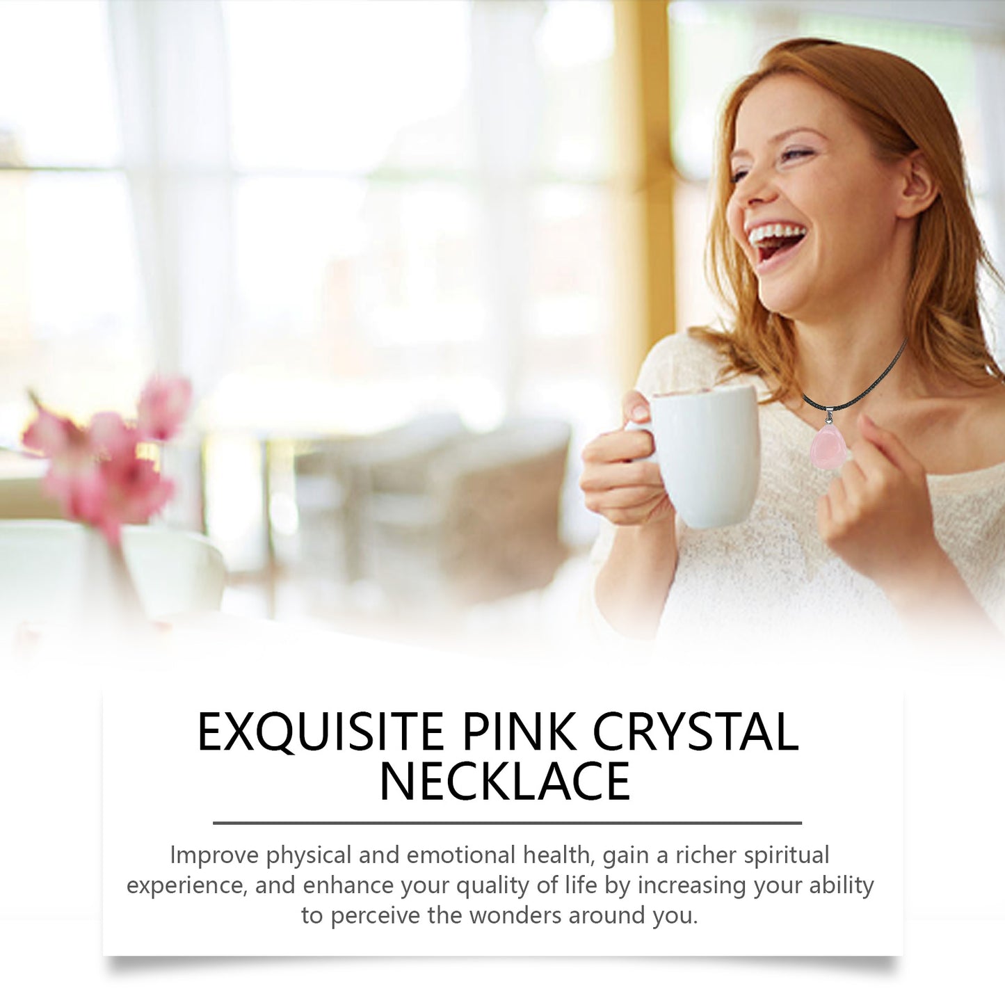 Exquisite Powerful Pink Crystal Necklace