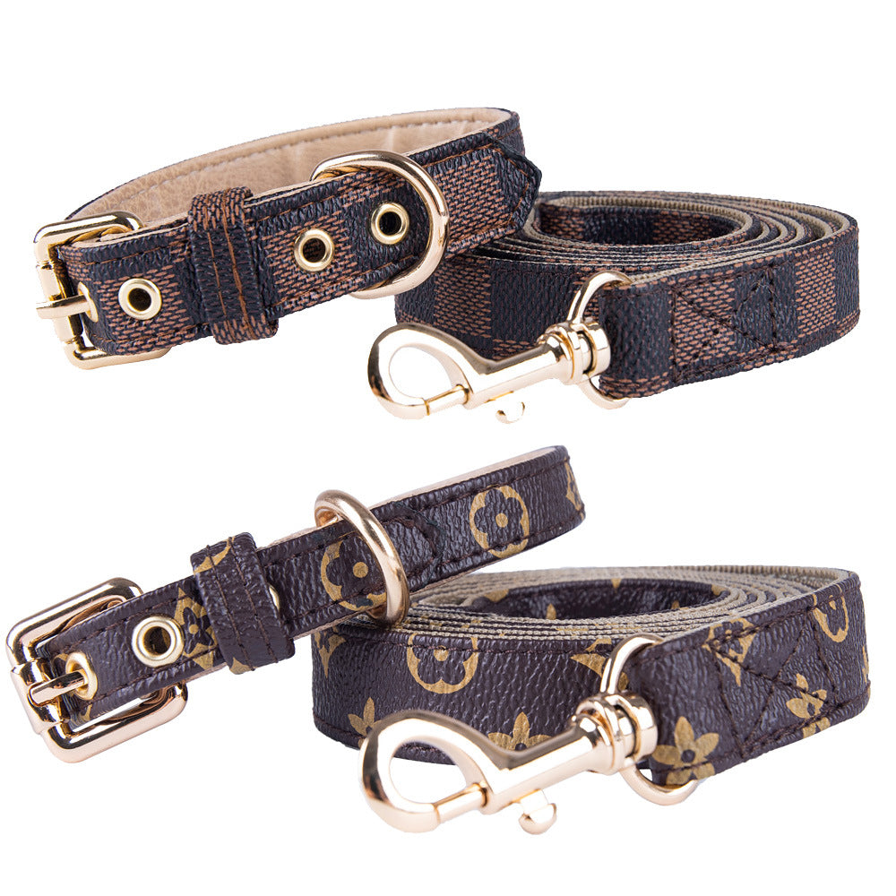 This PU Leather Flower Dog Collar and Leash set combines durability with style, crafted from high-quality synthetic leather for long-lasting wear. The floral design adds a tasteful, elegant touch to your pet’s daily walks, while sturdy construction is wear resistant and ensures secure handling.
