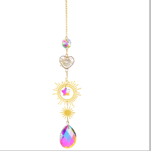 Add a touch of positivity and joy to your home with our Golden Crystal Mood Enhancing Sun Catchers. These stunning sun catchers are designed to enhance your mood and uplift your spirit, making them the perfect addition to any room. Let the golden crystals refract light and positive vibes into your space.