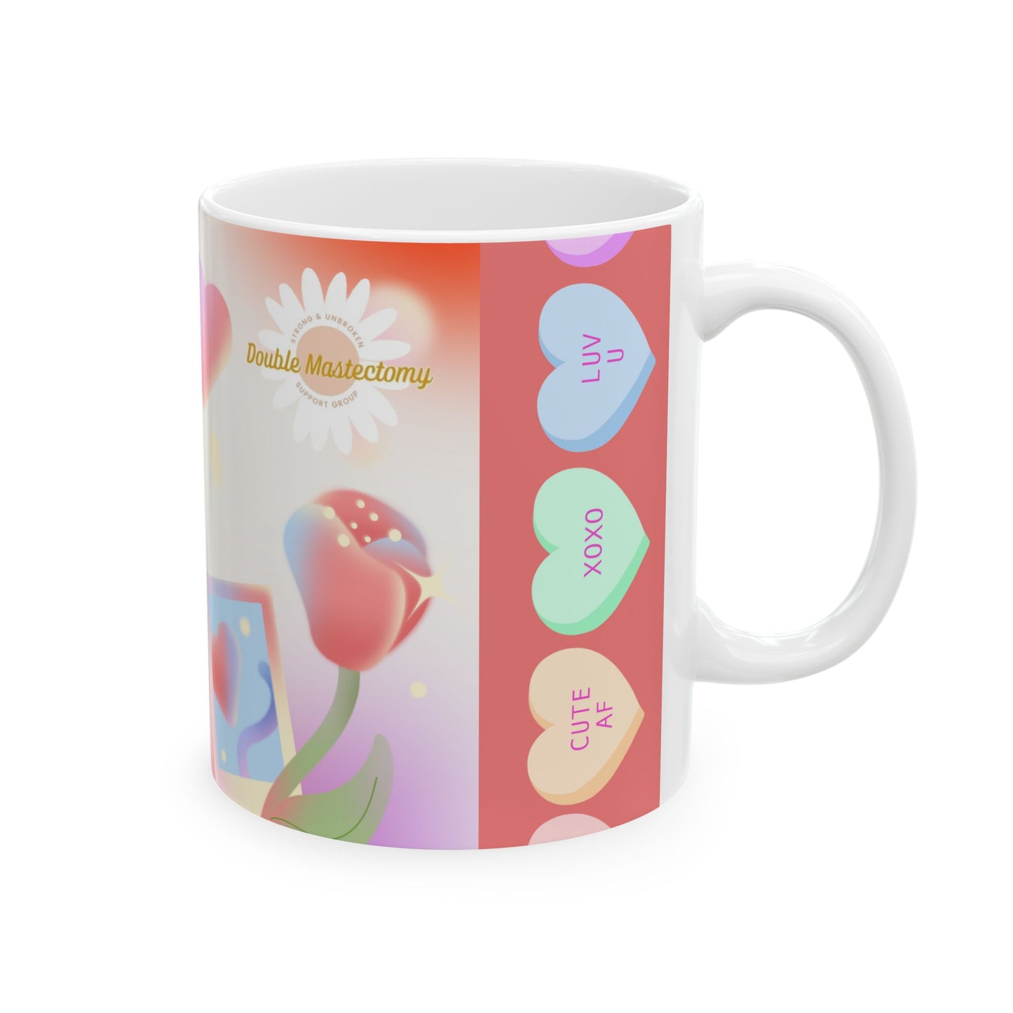 Make your morning routine a little more empowering with our Fierce & Fabulous Double Mastectomy Supportive Ceramic Mug. Designed with strength and beauty in mind, this mug is a daily reminder of your resilience and courage.