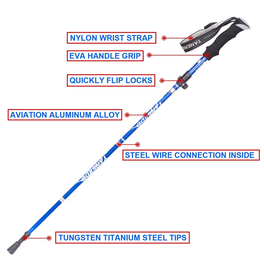 Experience stability and comfort on every step with the Ultralight Anti-Shock Telescopic Walking Stick. Designed to reduce impact and absorb shocks, this walking stick eases strain on your joints during long walks or hikes.