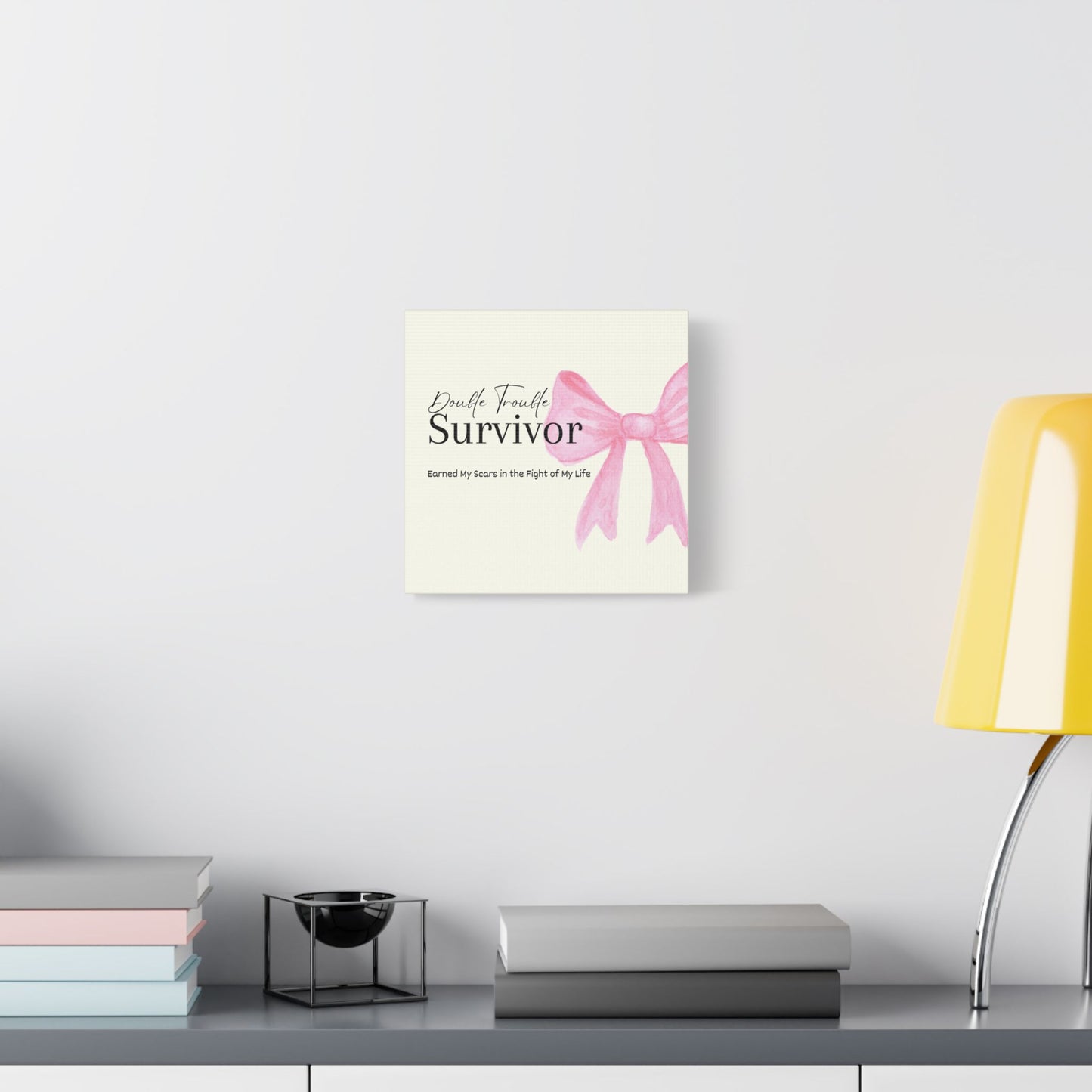 Double Trouble Survivor Satin Canvas, Stretched