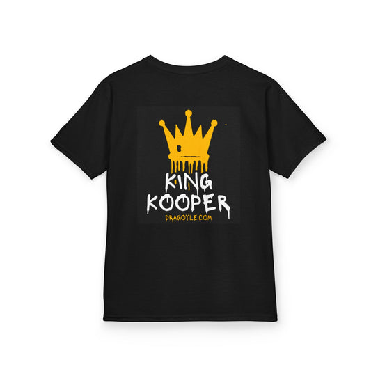 Kids Black Heavy Cotton™ Tee - King Kooper