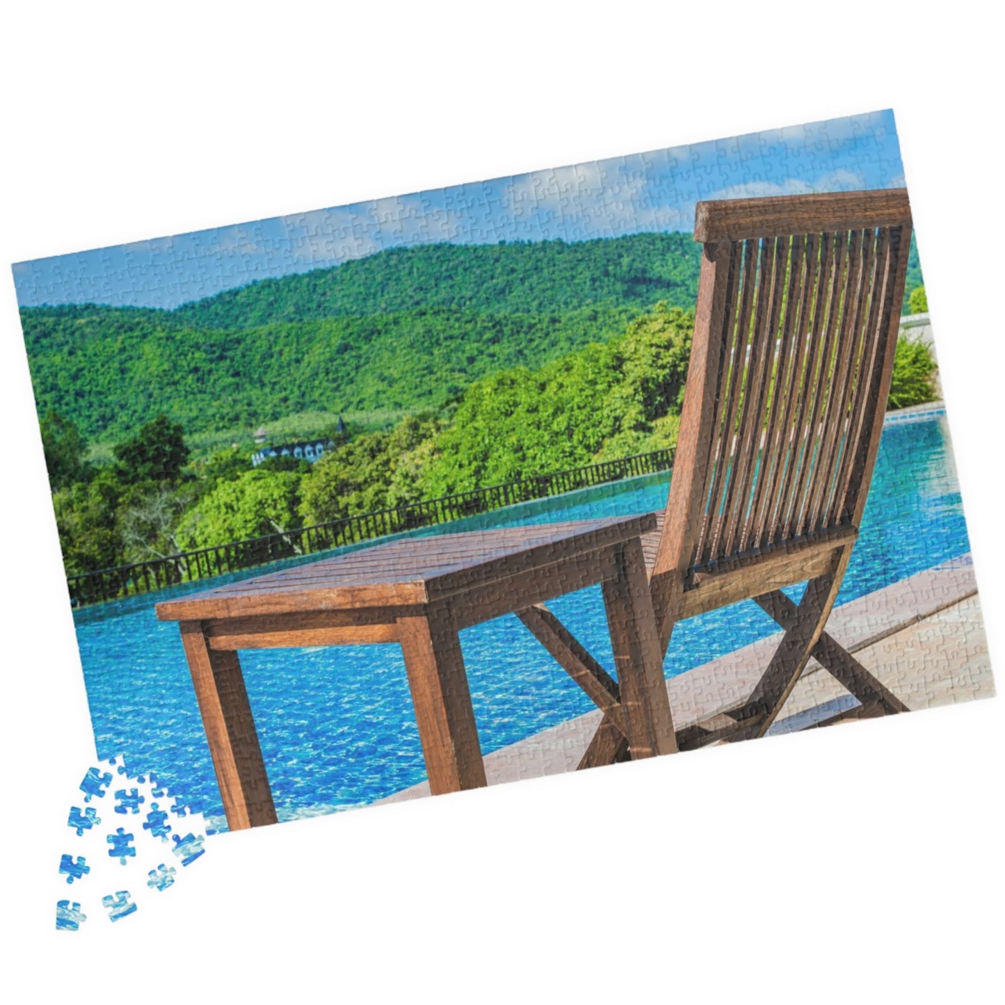 Sit back, relax, and puzzle your day away with our Sitting Around The Pool Puzzle. With 110 to 1014 pieces, this puzzle will keep you entertained for hours. Perfect for a lazy day by the pool or a fun night in, this puzzle is a must-have for any puzzle-lover!