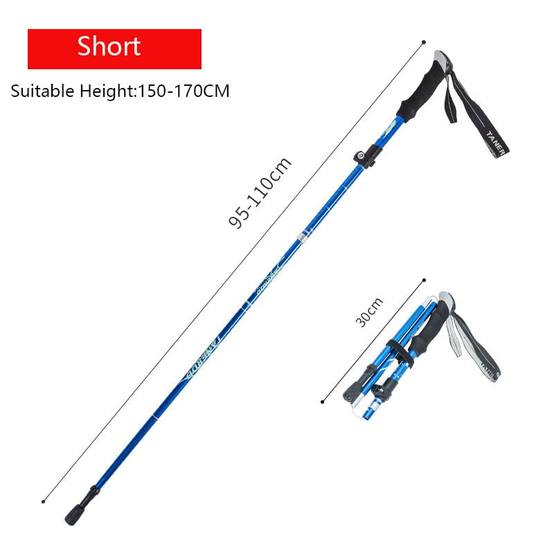 Experience stability and comfort on every step with the Ultralight Anti-Shock Telescopic Walking Stick. Designed to reduce impact and absorb shocks, this walking stick eases strain on your joints during long walks or hikes.