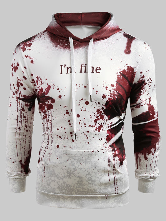 Embrace the spooky season with the Bloody Halloween "I'm Fine" Hoodie. Featuring a chilling design that blends dark humor with eerie style, this hoodie keeps you comfortable while making a bold statement.